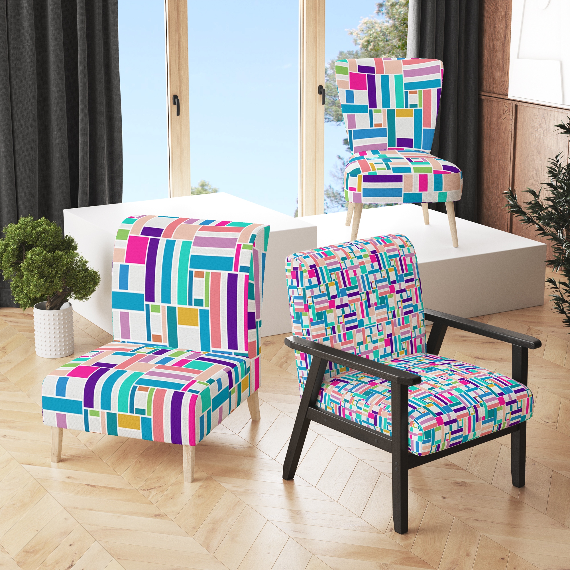 Multicolor on sale accent chairs