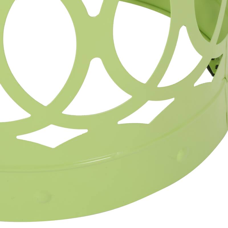 Outdoor Metal S/2 End table, No assembly is required, This comes as a set of two