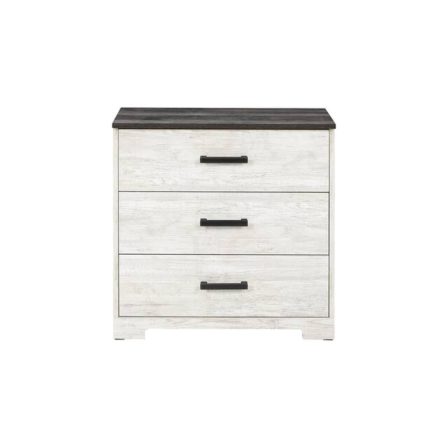 Shawburn Whitewash/Dark Charcoal Gray Dresser