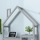 preview thumbnail 27 of 32, House-shaped Wooden writing Desk,Kids study Table,Bookshelf & Toy Storage