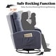 preview thumbnail 21 of 23, HOMYKA Swivel Glider Rocker Accent Chair for Nursery with Side Pocket Set of 2