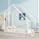 preview thumbnail 11 of 22, Twin Metal House Bed with Low Platform Design
