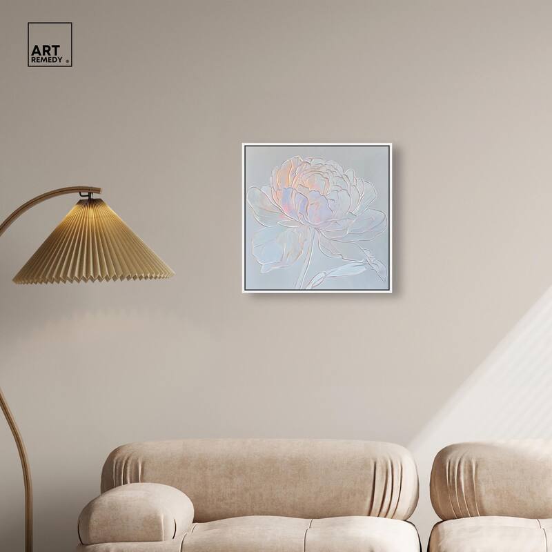 Embossed Flower I Canvas by Art Remedy