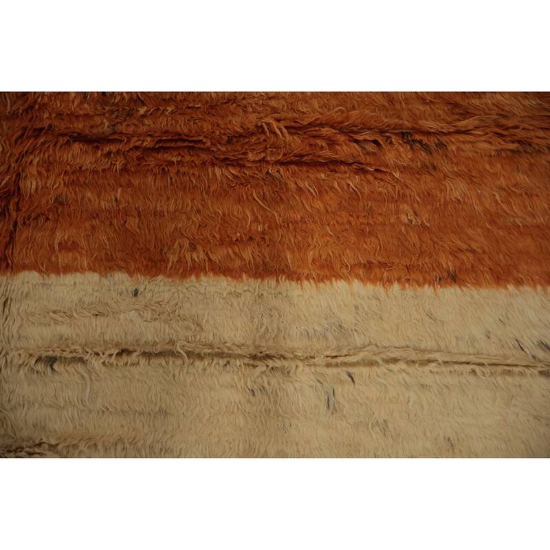 Hand Knotted Oriental 100% Wool Carpet Modern Stripe Multi-Colored Moroccan Area Rug - 9' 10'' X 6' 10''