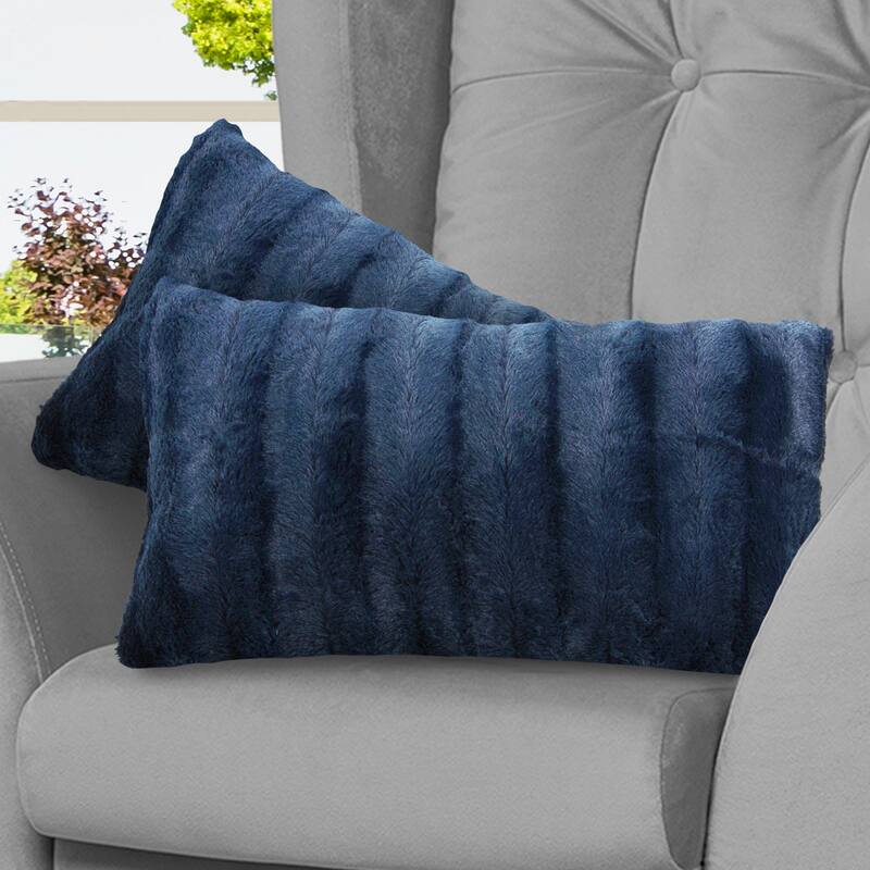 Cheer Collection Decorative Throw Pillows (Set of 2) - Blue