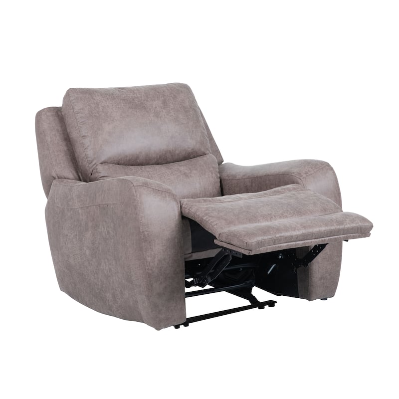 Furniture of America Evelio Modern Oversized Power Recliner with USB Ports