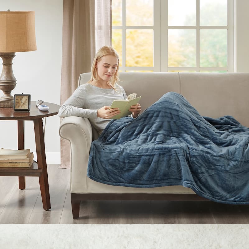 Woolrich Heated Plush to Berber Throw