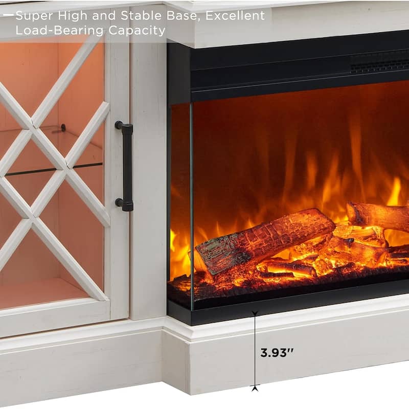 Fireplace TV Stand for 80 Inch TV, Entertainment Center,Media Console