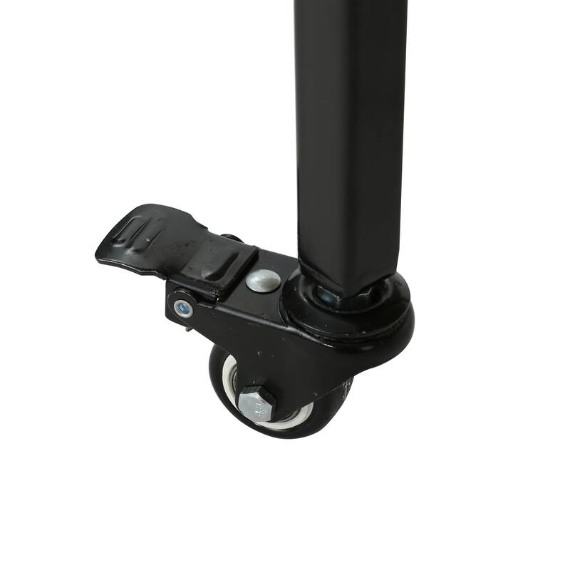 Roomfitters Modern Industrial Bar Cart with Rolling Casters and Wine Bottle Holders, Natural