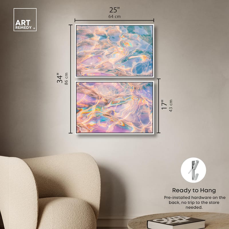 Metallic Drift II Canvas Set of 2 by Art Remedy