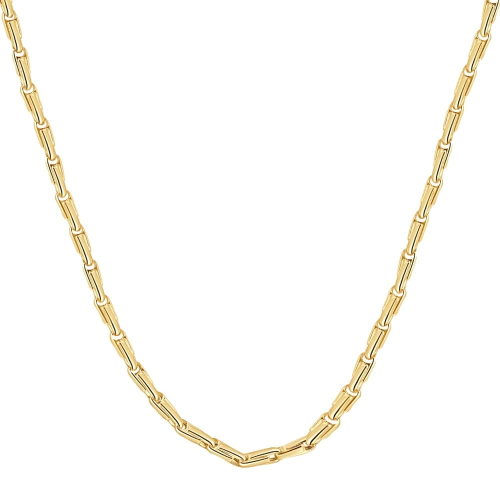 Bliss Diamond Yellow Gold Women's 24" Chain Necklace 15 Grams 4.5mm Thick