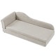 preview thumbnail 13 of 12, Oversized Pet Sofa, Elegant Modern Linen Fabric Elevated Dog Sofa Bed, Oversized Rectangular Pet Bed with Backrest & Armrest
