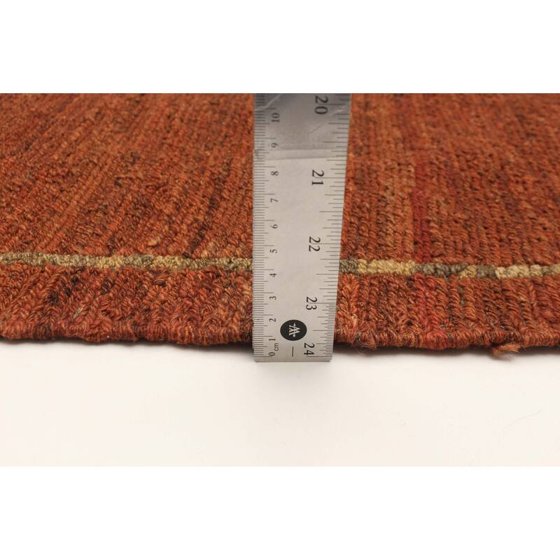 ECARPETGALLERY Flat-Weave Natural Copper Wool Tapestry Kilim - 4'11 x 6'3