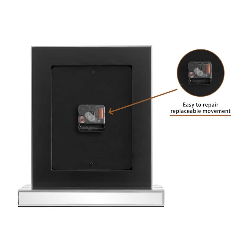 Mirrored Crushed Diamond Table Clock