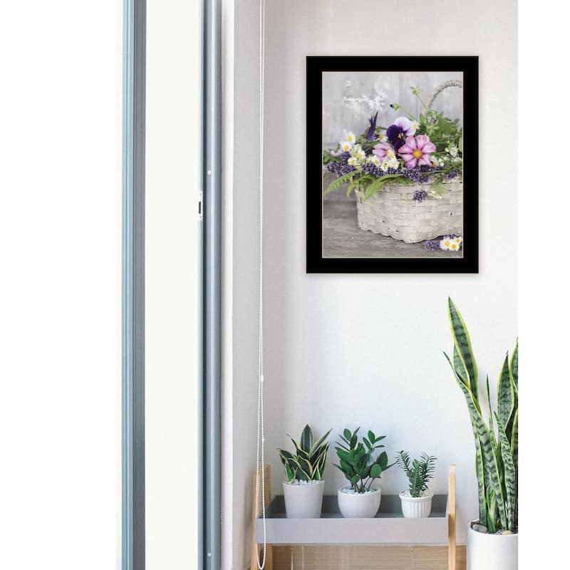 TrendyDecor4U Contemporary " Fresh Garden Basket" Framed Print Wall Art