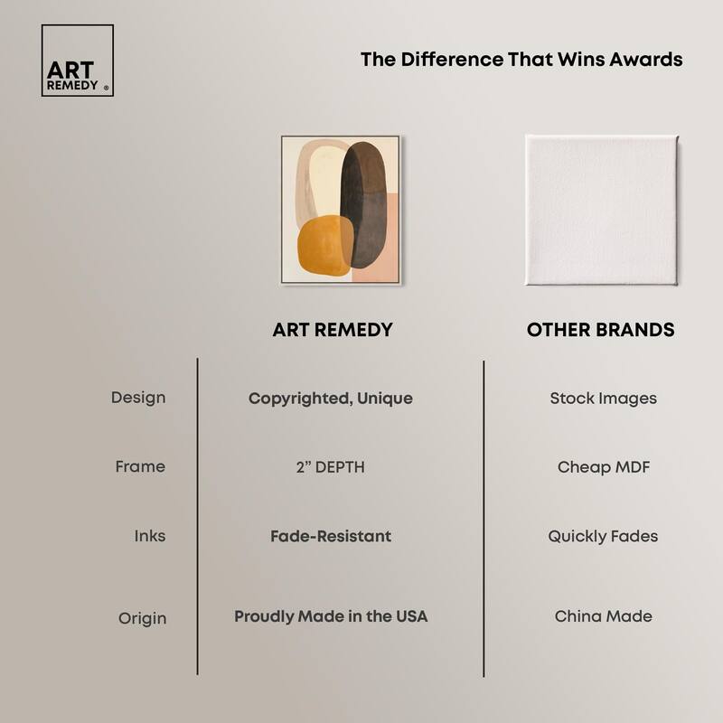 Burnt Ochre Orbit Canvas by Art Remedy
