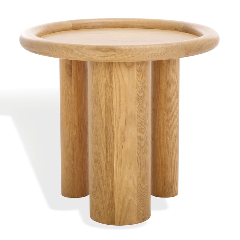 SAFAVIEH Couture Madelynn Round Wood Accent Table - 20"W x 20"D x 18"H