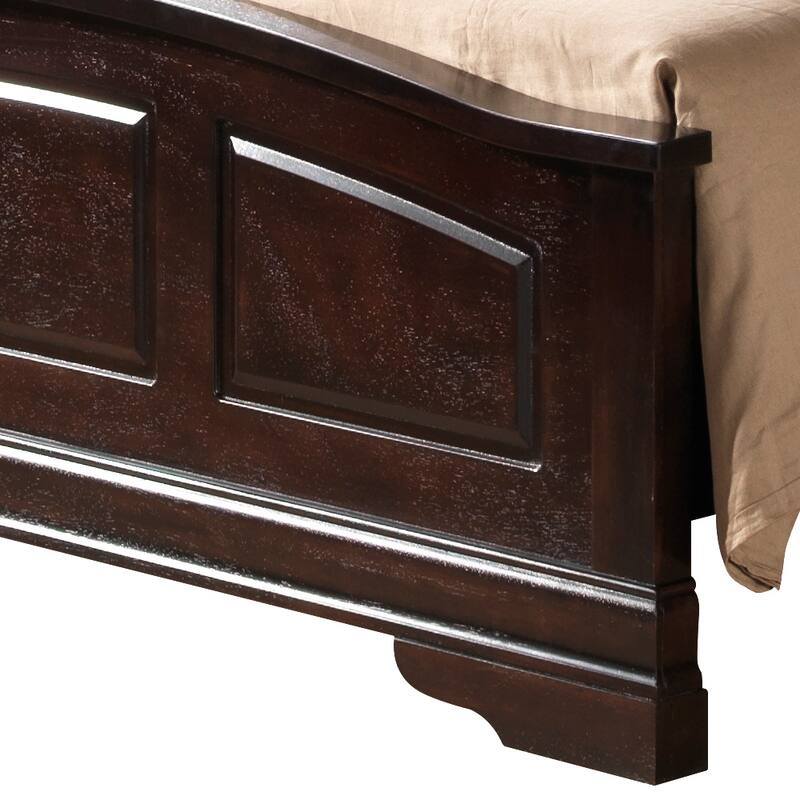 Queen Size Classic Platform Bed with Durable Particle Board Construction and Easy Assembly