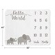 preview thumbnail 4 of 4, Grey Elephant Boy or Girl Baby Monthly Milestone Blanket - Watercolor Safari Animal for Mint Green and Gray Collection