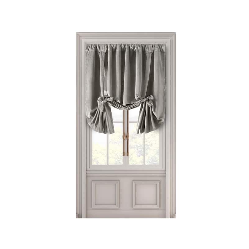 Premium Velvet Lined Rod Pocket Curtain Tie Up Panel