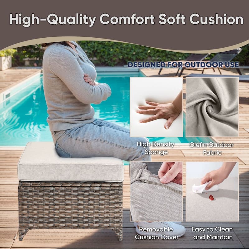 Outside Patio Sofa Chair Set with Cushions