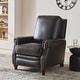 preview thumbnail 13 of 67, HULALA HOME Cigar Mid-century Modern Genuine Leather Recliner with Solid Wood Legs and Nailhead Trim BLACK