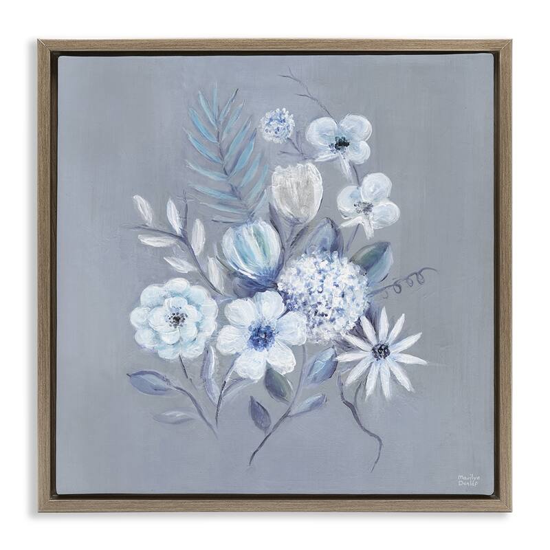 Stupell Mixed Flower Bundle Framed Floater Canvas Wall Art Design By Marilyn Dunlap - 25 x 25 - Brown