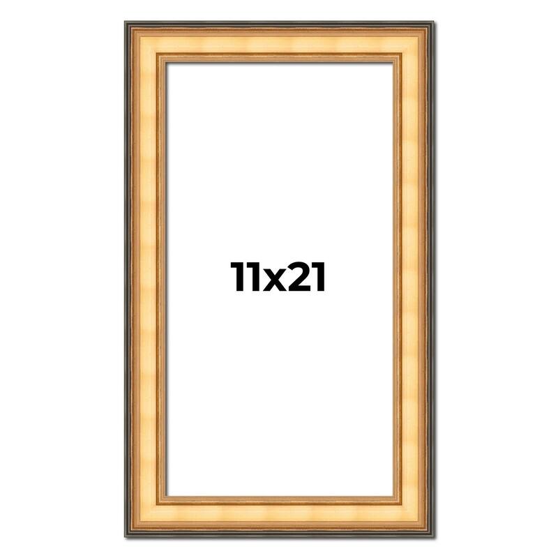 11x21 Frame Gold Plein Aire Solid Wood Picture Frame Width 2 Inches |