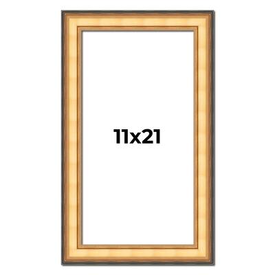 11x21 Frame Gold Plein Aire Solid Wood Picture Frame Width 2 Inches |