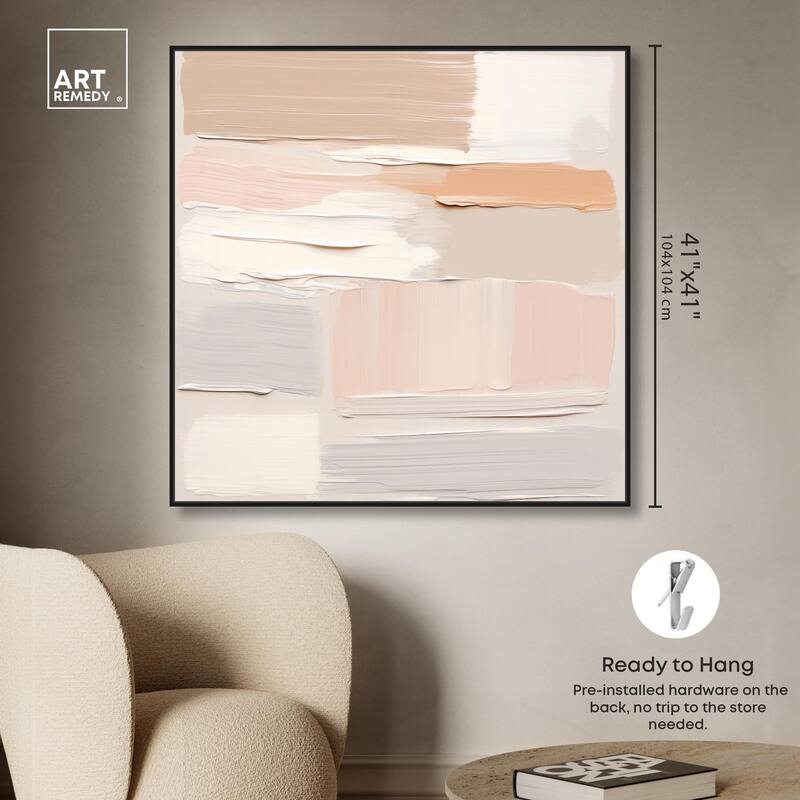 Roseate Cream Tones III Canvas by Art Remedy
