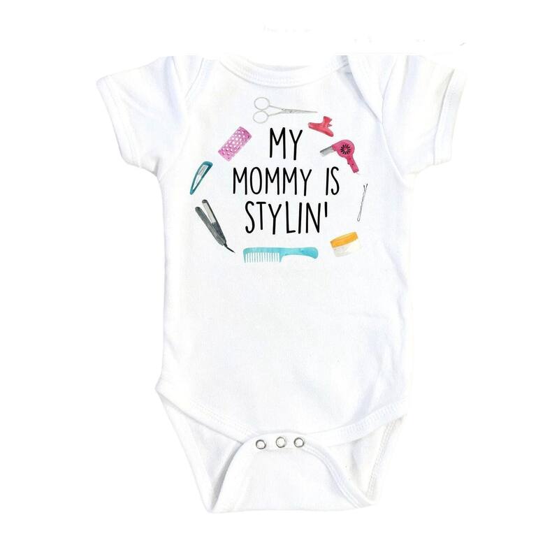 Salon Styling - Baby Boy Girl Clothes Infant Bodysuit Funny Cute Newborn - White - 6-9M