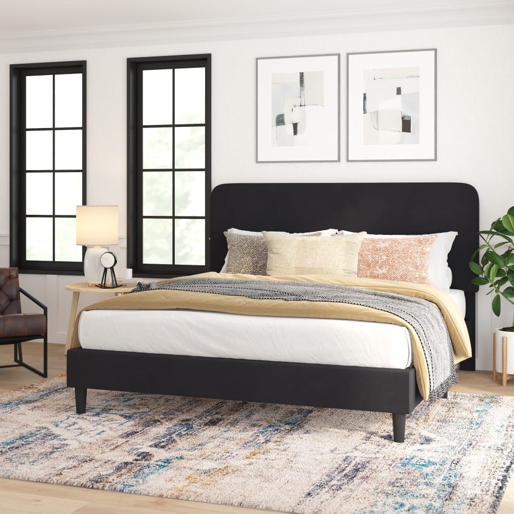 Platform Bed with Headboard - No Foundation Needed