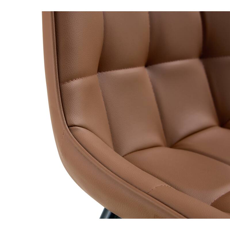 Modern Mesh PU Leather Kitchen Dining Chair with Cushion, Backrest, Metal Legs for Dining Room Kitchen Living Room Bedroom