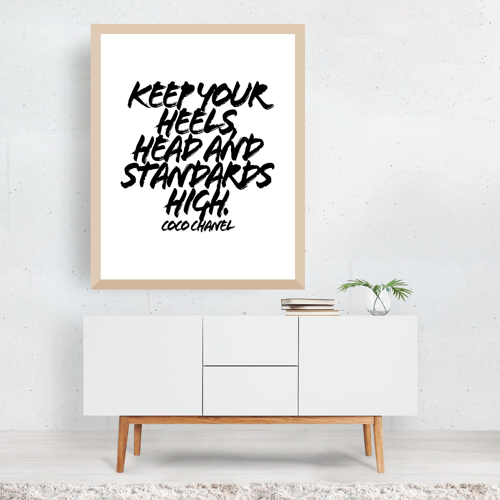Shop Black And White Coco Chanel Framed Wall Art Print Overstock 31469245