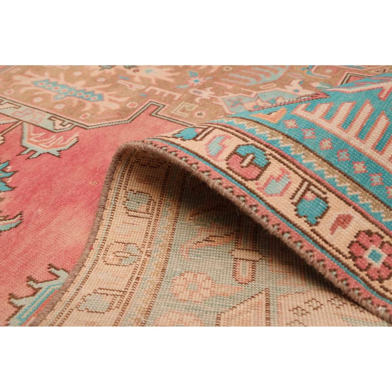ECARPETGALLERY Hand-knotted Antalya Vintage Pink Wool Rug - 7'6 x 10'9