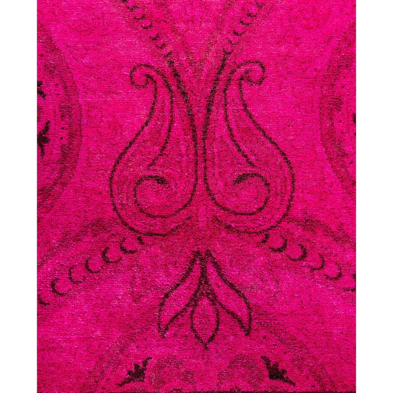 Overdyed One-of-a-Kind Hand-Knotted Area Rug - Pink - 2' 8" x 4' 5"