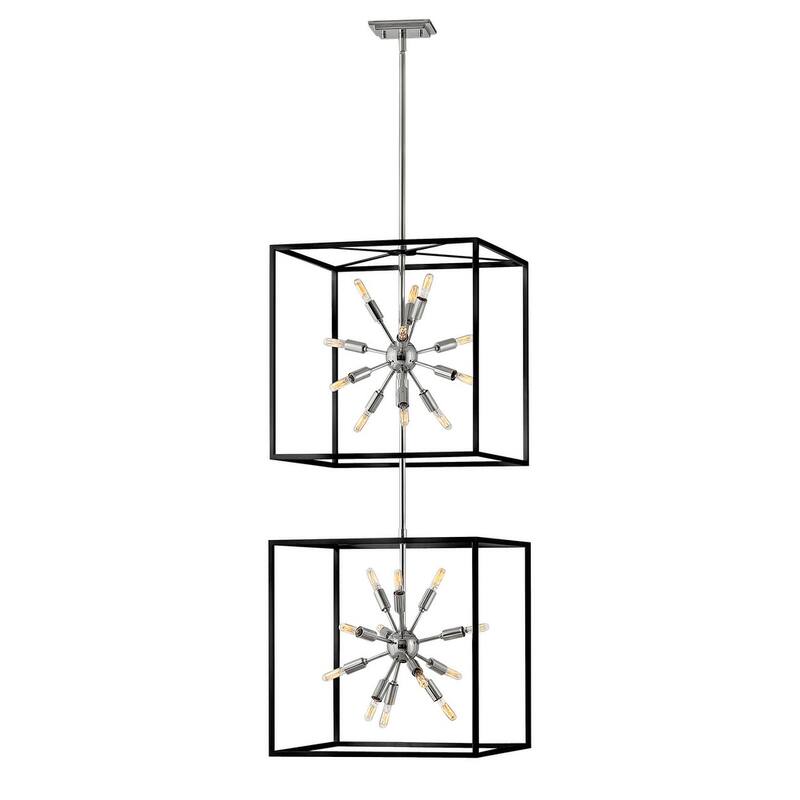 Hinkley Lighting Aros 24 Light 20" Wide Lisa McDennon Sputnik - Black with Polished Nickel