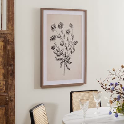 SAFAVIEH Vija Fresh Cut Flora Photograph, 24 x 36, Framed Wall Art - Ivory/Black