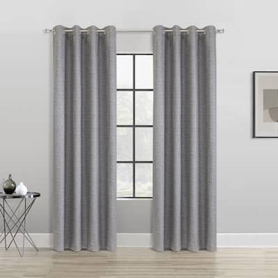 Mason Texture Printed Blackout Grommet Curtain Panel