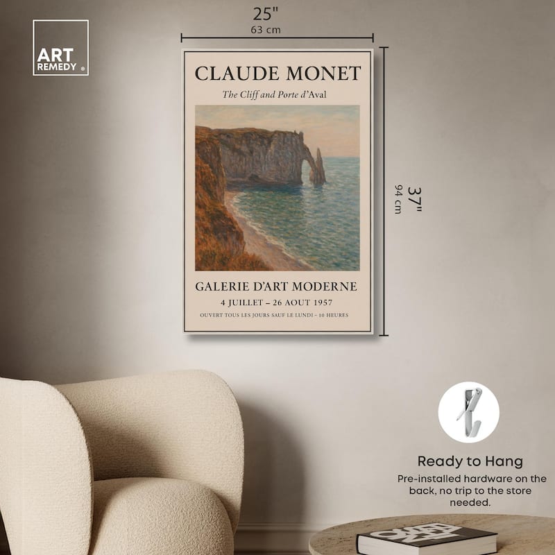 Monet's Seascape Canvas by Art Remedy