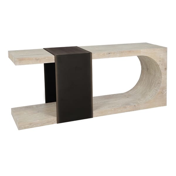 slide 2 of 4, Classic Home Danica Console Table in White Wood