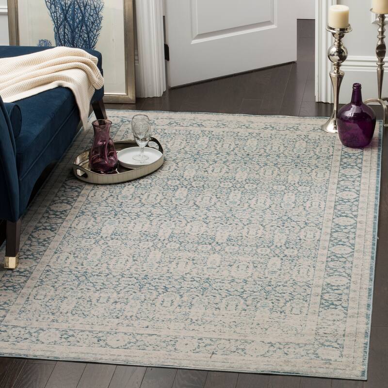 SAFAVIEH Archive Elfi Distressed Vintage Boho Oriental Rug - 4' x 6' - Blue/Grey