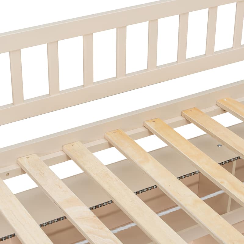 Full XL over Queen/Full over Full Bunk Bed with Integrated Shelving, Color-Changing Lights & Pegboard