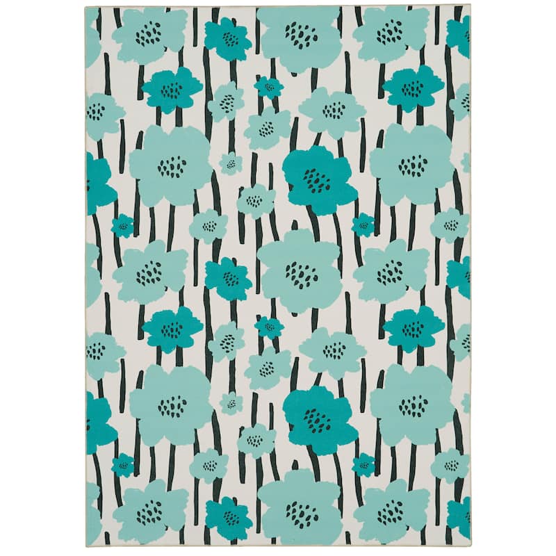 Laurel Machine Washable Floral Area Rug