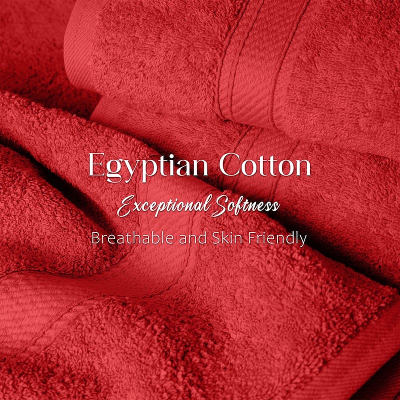 Blue Nile Mills Luxury 2-Piece Egyptian Cotton Bath Sheet Set, Thick Absorbent Oversized Bathroom Towels