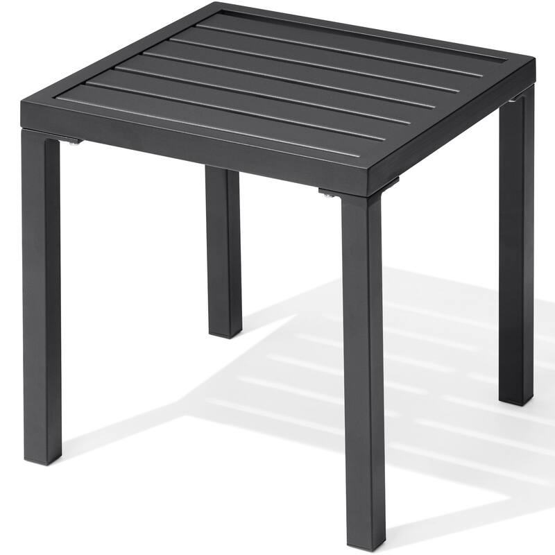 Outdoor Side Table Square Patio End Table