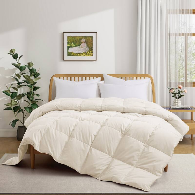 All Season Organic Cotton Down & Feather Comforter Made in Germany