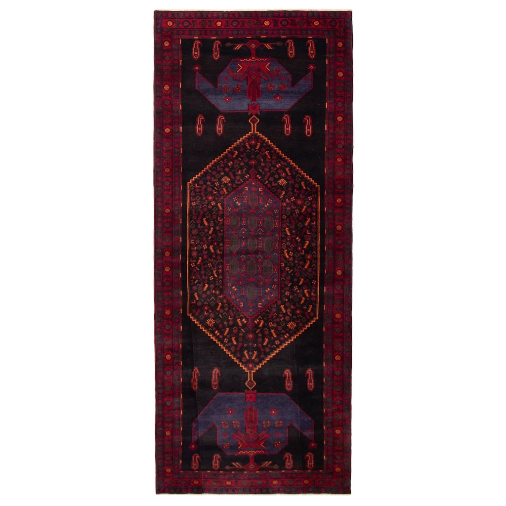 ECARPETGALLERY Hand-knotted Konya Anatolian Black Wool Rug - 5'0 x 12'0