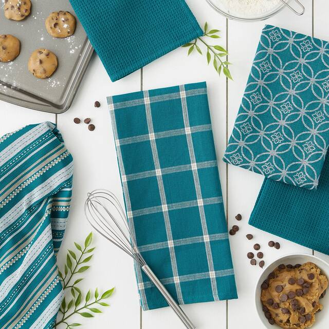 DII Assorted Kitchen Dishtowel & Dishcloths (Set of 5)