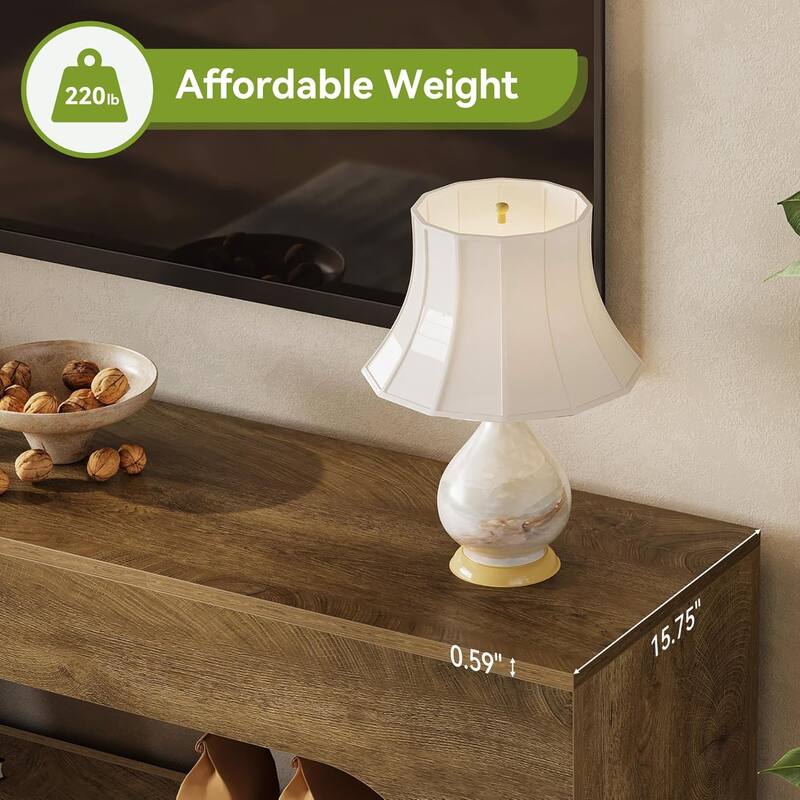 63" Entertainment Center for TVs up to 65 Inches, Wooden TV Console with Large Open Storage for Living Room